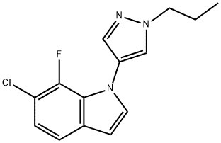 6-Chlor-7-fluor-1-(1-propyl-1H-pyrazol-4-yl)-1H-indol CAS č. : 1782070-67-0